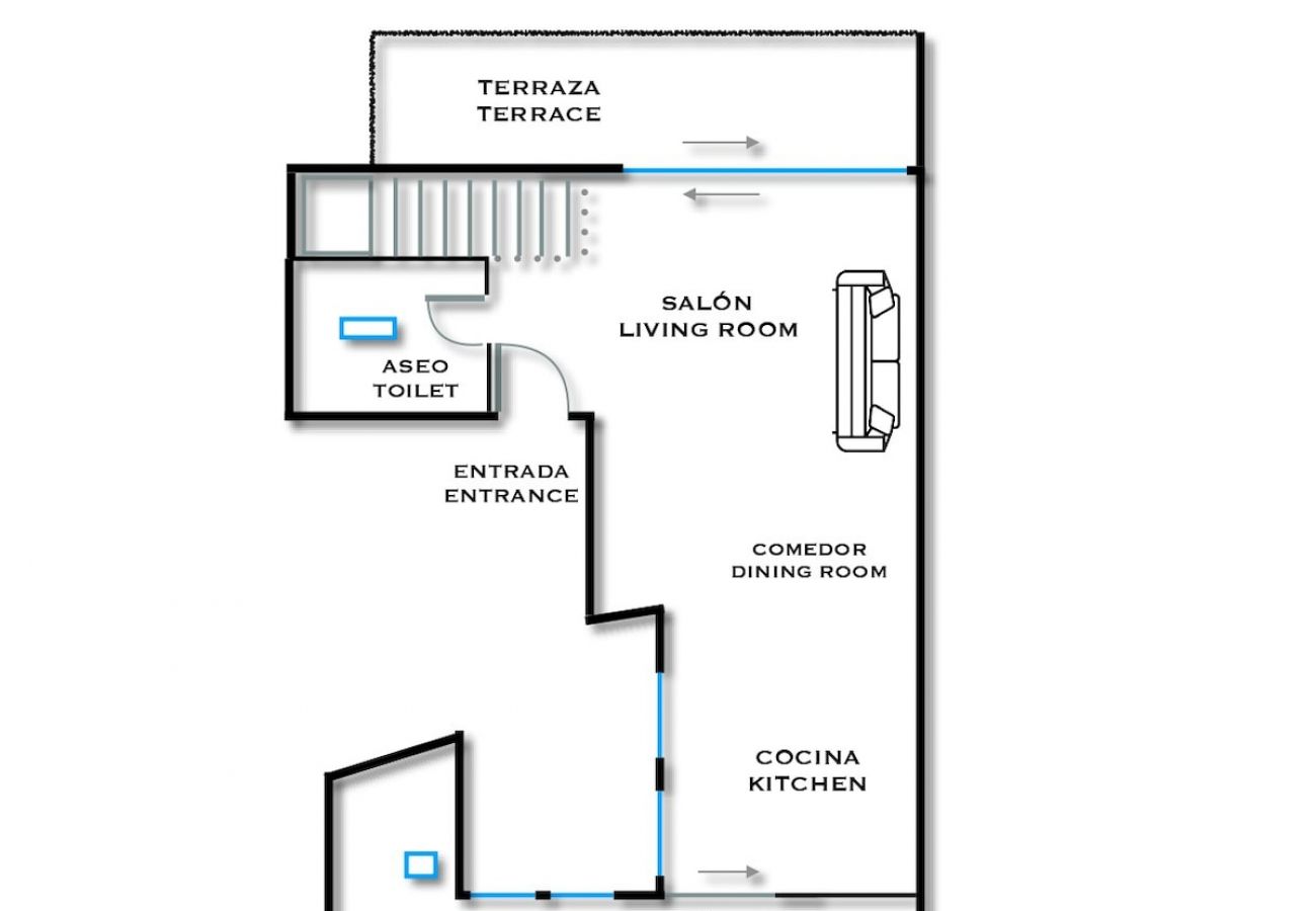 Apartahotel en Madrid - Ático dúplex con solárium en Plaza Mayor y Sol