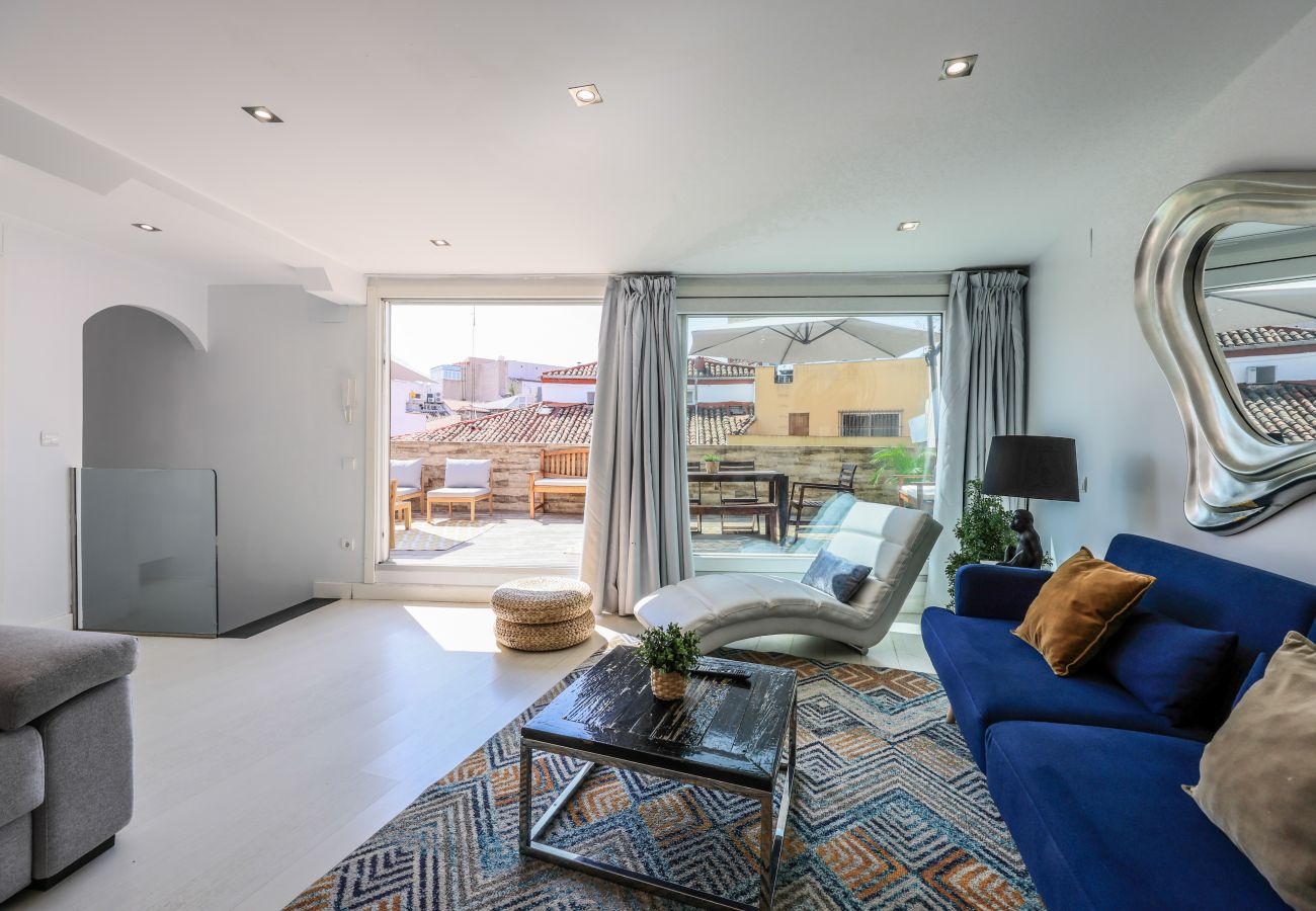 Apartahotel en Madrid - Ático dúplex con solárium en Plaza Mayor y Sol