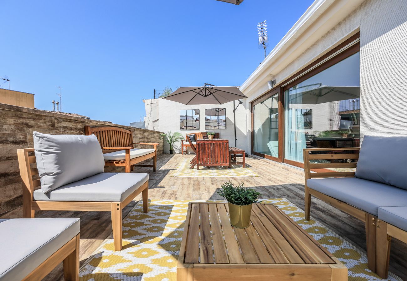 Apartahotel en Madrid - Ático dúplex con solárium en Plaza Mayor y Sol