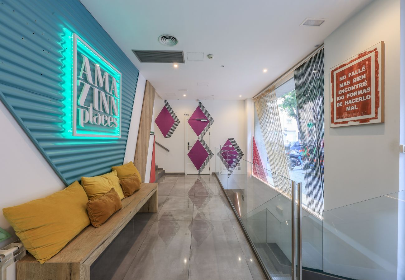 Alquiler por habitaciones en Madrid - Espectacular habitación doble con gimnasio B108 