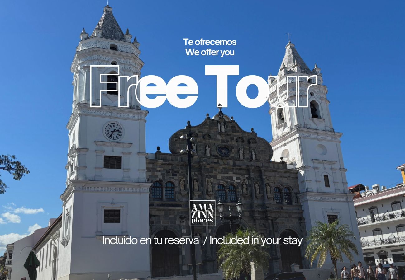 Apartamento en Ciudad de Panamá - 3BR con Piscina y Vista al Teatro Nacional D4 