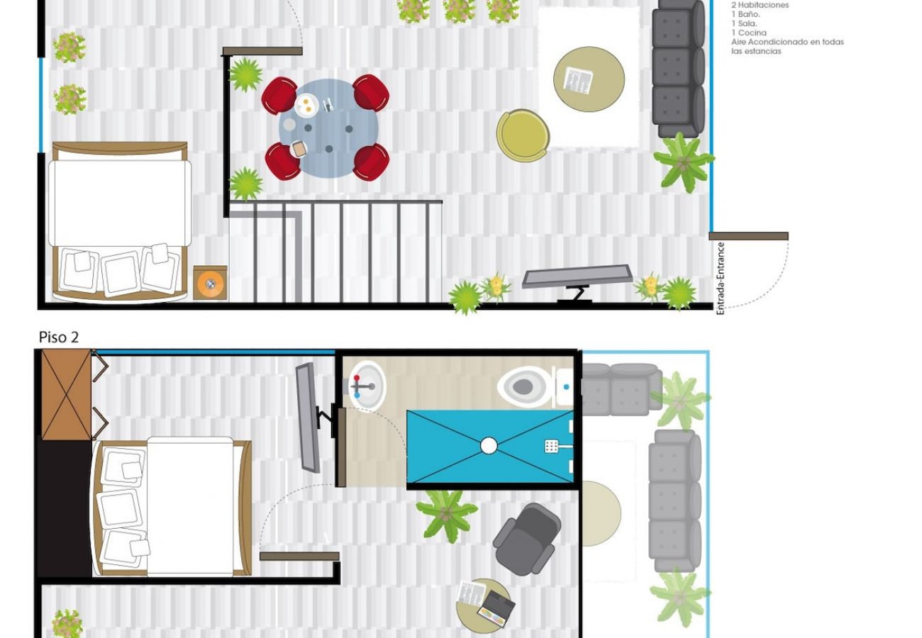 Apartamento en Ciudad de Panamá - PISCINA Dos habitaciones con vistas al Teatro D10 