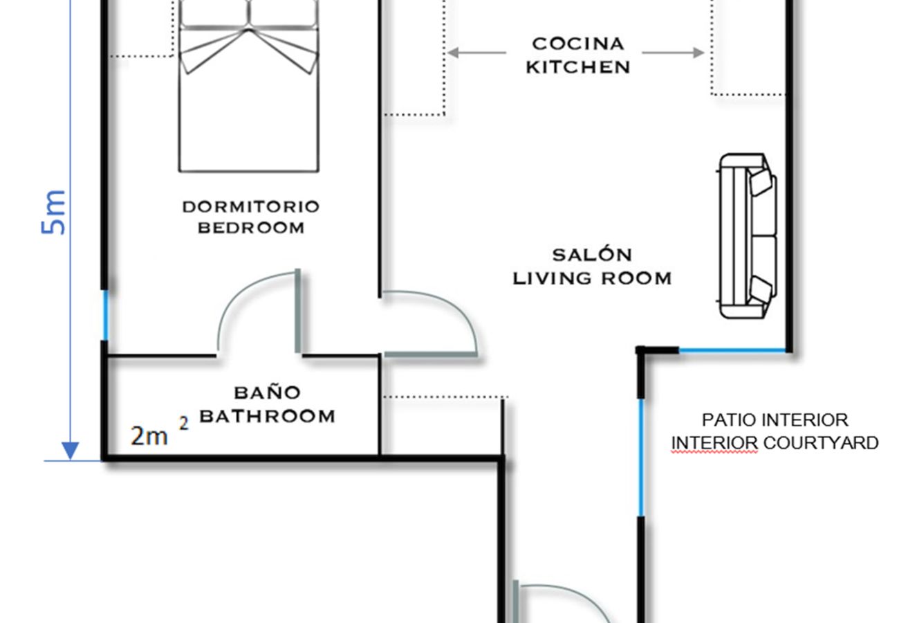 Aparthotel in Madrid - Loft in Gran Via -5º No Elevator-SB5