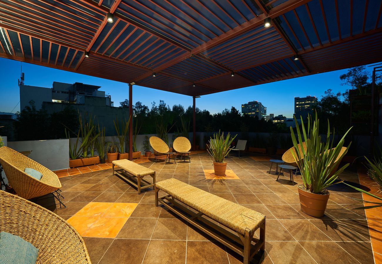 Rent by room in Ciudad de México - Design room with private bathroom La Condesa C15