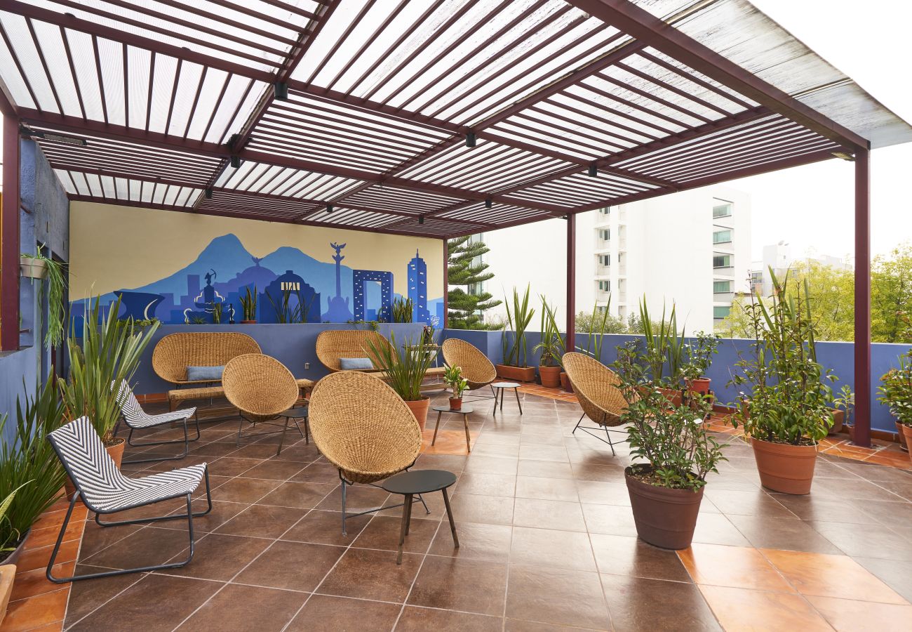Rent by room in Ciudad de México - Design room with private bathroom La Condesa C15
