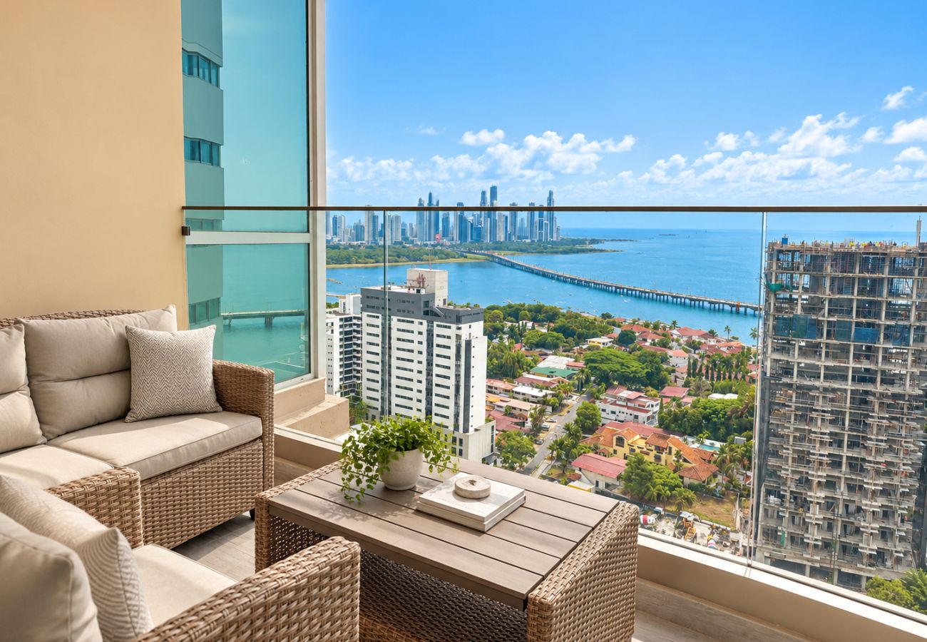 Apartment in Ciudad de Panamá - Three-bedroom apartment with ocean views, pool, gym C20C 